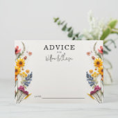 Pressed Flowers Wildflower Huwelijksadvies Kaarten (Staand voorkant)