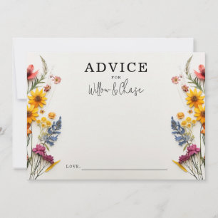 Pressed Flowers Wildflower Huwelijksadvies Kaarten