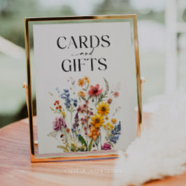 Pressed Flowers Wildflower Kaarten en geschenken t Poster