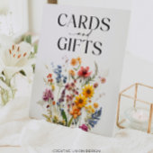 Pressed Flowers Wildflower Kaarten en geschenken t Reclamebord Met Voetstuk