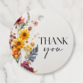 Pressed Flowers Wildflower Vrijgezellenfeest Label (Voorkant)