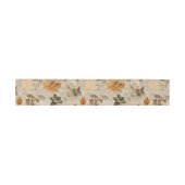 Pressed Leaves & Script Invitation Belly Band Uitnodigingen Wikkel (Vlak)