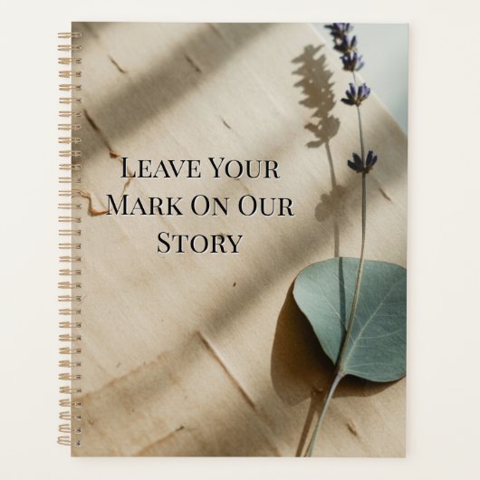 Pressed Rose Keepsake Guest Book | Heirloom Floral Planner (Voorkant)