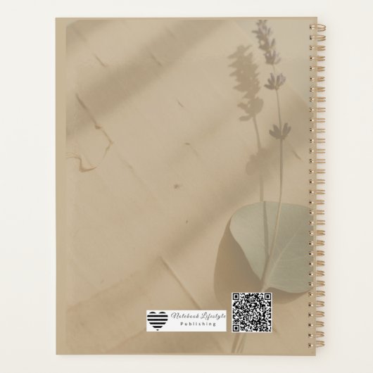 Pressed Rose Keepsake Guest Book | Heirloom Floral Planner (Achterkant)