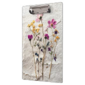 Pressed Wildflower Botanical Art Clipboard Klembord (Links)