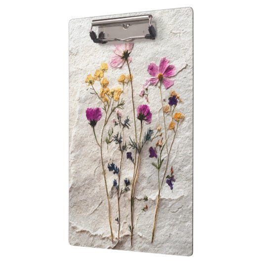 Pressed Wildflower Botanical Art Clipboard Klembord (Links)
