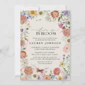 Pressed Wildflower Love In Bloom Bridal Shower Kaart (Voorkant)