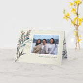 Pressed Wildflowers H Gevouwen Moederdag Kaart (Gele Bloem)