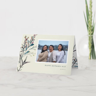 Pressed Wildflowers H Gevouwen Moederdag Kaart