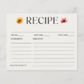 Pressed Wildflowers Vrijgezellenfeest Recept Kaart (Voorkant)