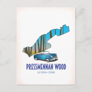 Pressmennan Wood Schotland Briefkaart