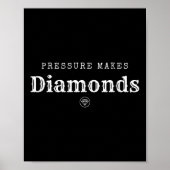 Pressure Makes Diamond Insrational Motivational De Poster (Voorkant)