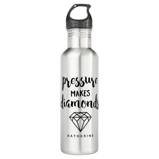 "Pressure Makes Diamonds" Waterfles (Voorkant)
