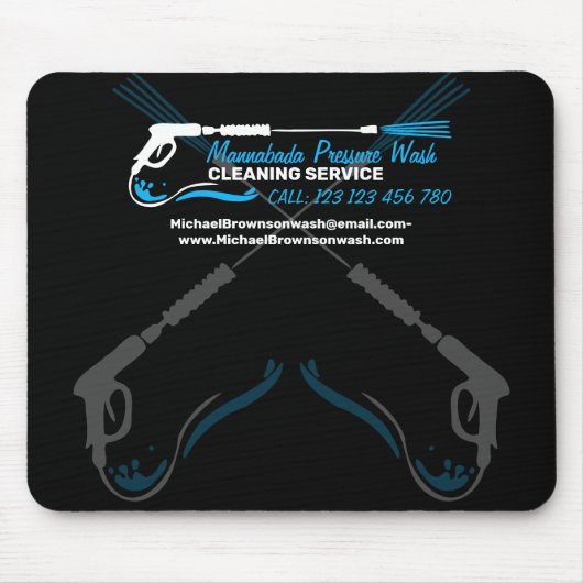 Pressure Power Washing Cleaning Customizable Muismat (Voorkant)