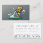 PRESSURE WASHER customer loyalty punch card (Voorkant / Achterkant)