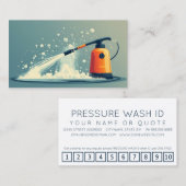 PRESSURE WASHER customer loyalty punch card (Voorkant / Achterkant)