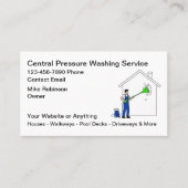 Pressure Washing Services Business Cards Visitekaartje (Voorkant)