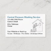 Pressure Washing Services Business Cards Visitekaartje (Voorkant)