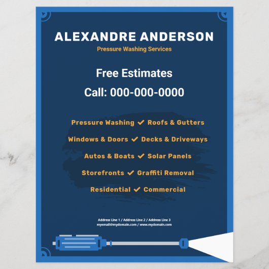 Pressure Washing Services Flyer (Voorkant)