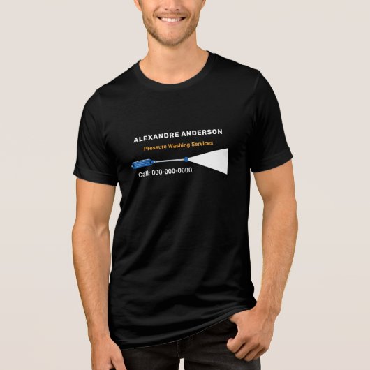 Pressure Washing Services Tri-Blend Shirt (Voorkant)
