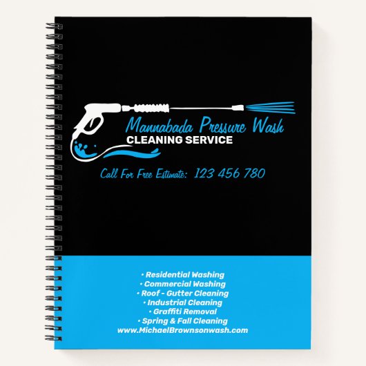 Pressure Washing Water Spray Gun Notitieboek (Voorkant)