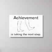 Prestatie is het nemen van de volgende stap Canvas (Voorkant)