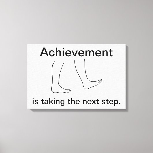 Prestatie is het nemen van de volgende stap Canvas (Voorkant)