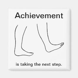 Prestatie is het nemen van de volgende stap Magnet