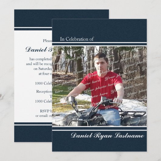 Prestatie met eer Foto Kaart (Voorkant / Achterkant)