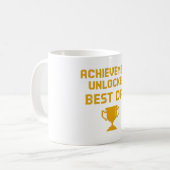 Prestatie Ontgrendeld Beste Papa Pixel Trofee Koffiemok (Voorkant links)