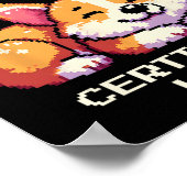 Prestatie ontgrendeld Certified Loaf Corgi Pixel G Poster (Hoek)