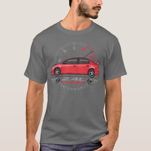 Prestatie Rode Auto grappig T-shirt (Voorkant)