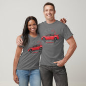 Prestatie Rode Auto grappig T-shirt (Unisex)