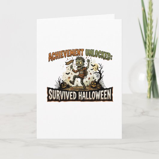 Prestatie vrijgespeeld: Halloween overleefd Kaart (Voorkant)