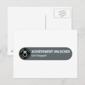 Prestatie vrijgespeeld - Verloving Aankondigingskaart (Voorkant / Achterkant)