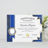 Prestatie Waardeer Certificaat (Staand voorkant)