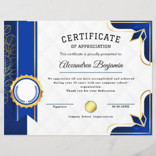 Prestatie Waardeer Certificaat