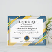 Prestatie Waardeer Certificaat (Staand voorkant)