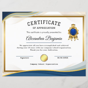 Prestatie Waardeer Certificaat