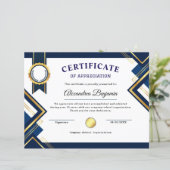 Prestatie Waardeer Certificaat (Staand voorkant)