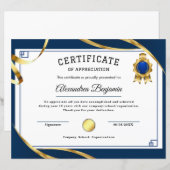 Prestatie Waardeer Certificaat (Voorkant / Achterkant)