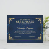 Prestatie Waardeer Certificaat (Staand voorkant)