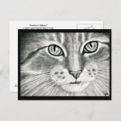 Prestatiekpotlood voor kattenkunst briefkaart (Voorkant / Achterkant)