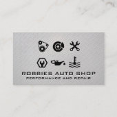 Prestaties auto-onderdelen | Achtergrond staal Visitekaartje (Voorkant)