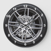 Prestaties autoband gepersonaliseerd grote klok (Voorkant)