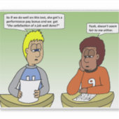 Prestaties betalen vierkante Stickers (Voorkant)