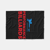 Prestaties Biljart Logo - Poolspeler Fleece Deken (Voorkant (Horizontaal))
