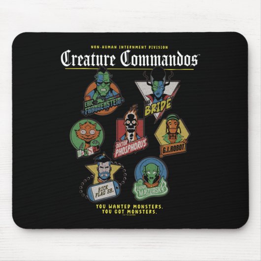 Prestaties van Monster Squad-badges Muismat (Voorkant)