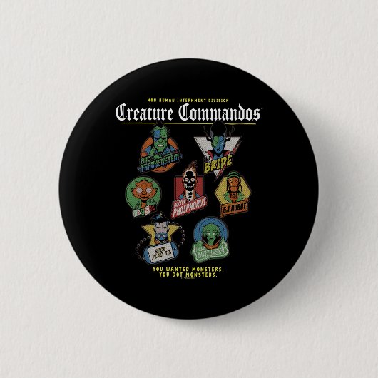 Prestaties van Monster Squad-badges Ronde Button 5,7 Cm (Voorkant)