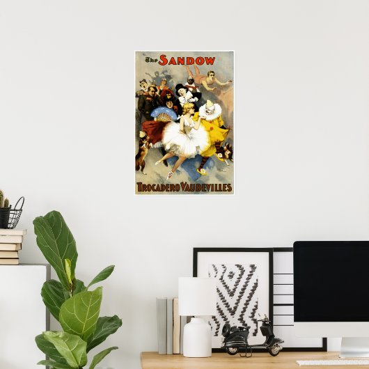  prestaties van Sandow Trocadero Vaudeville Poster (Thuiskantoor)